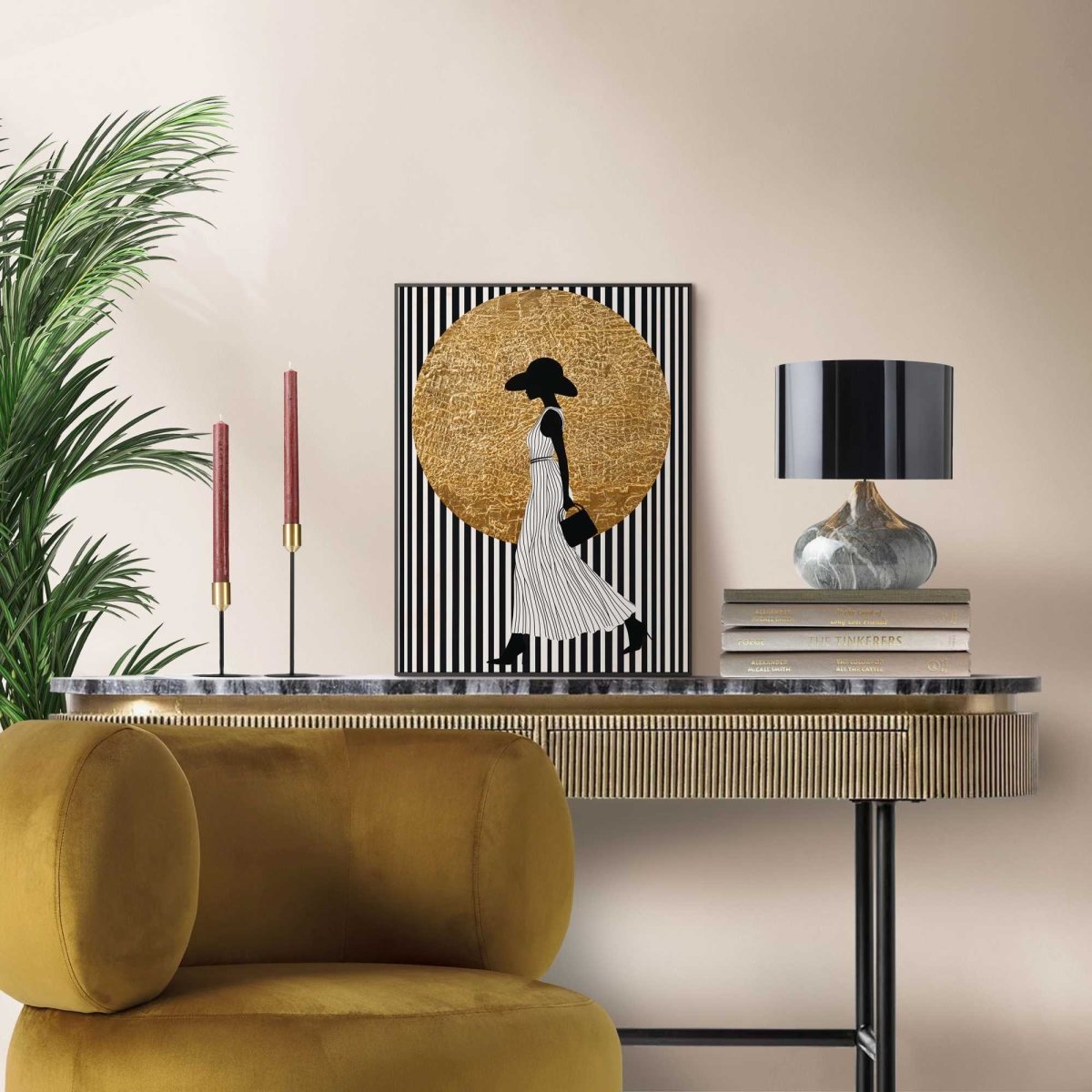 Schilderij Walking Lady 40x30 - Reinders