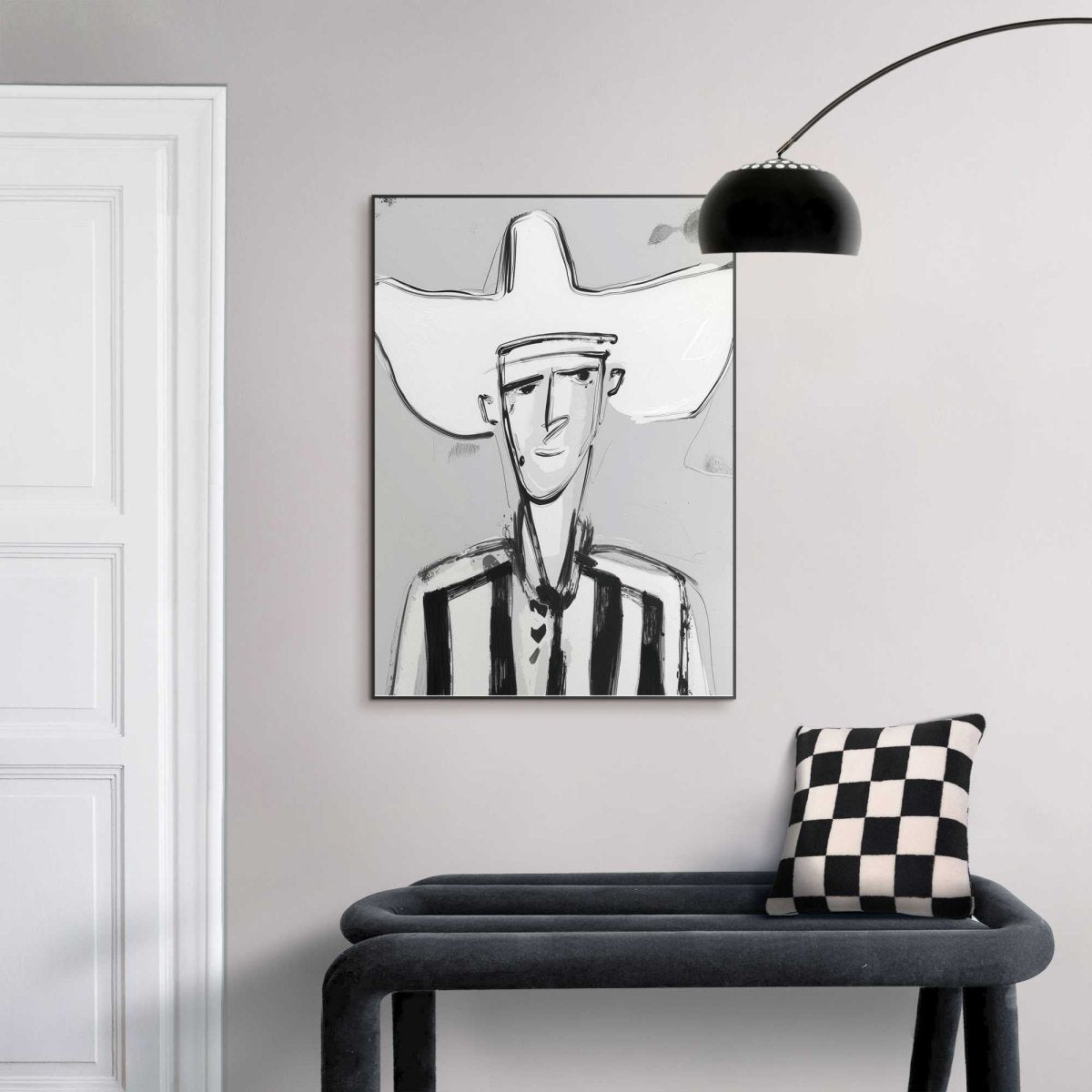 Schilderij Western Man 70x50 - Slim Frame - Reinders