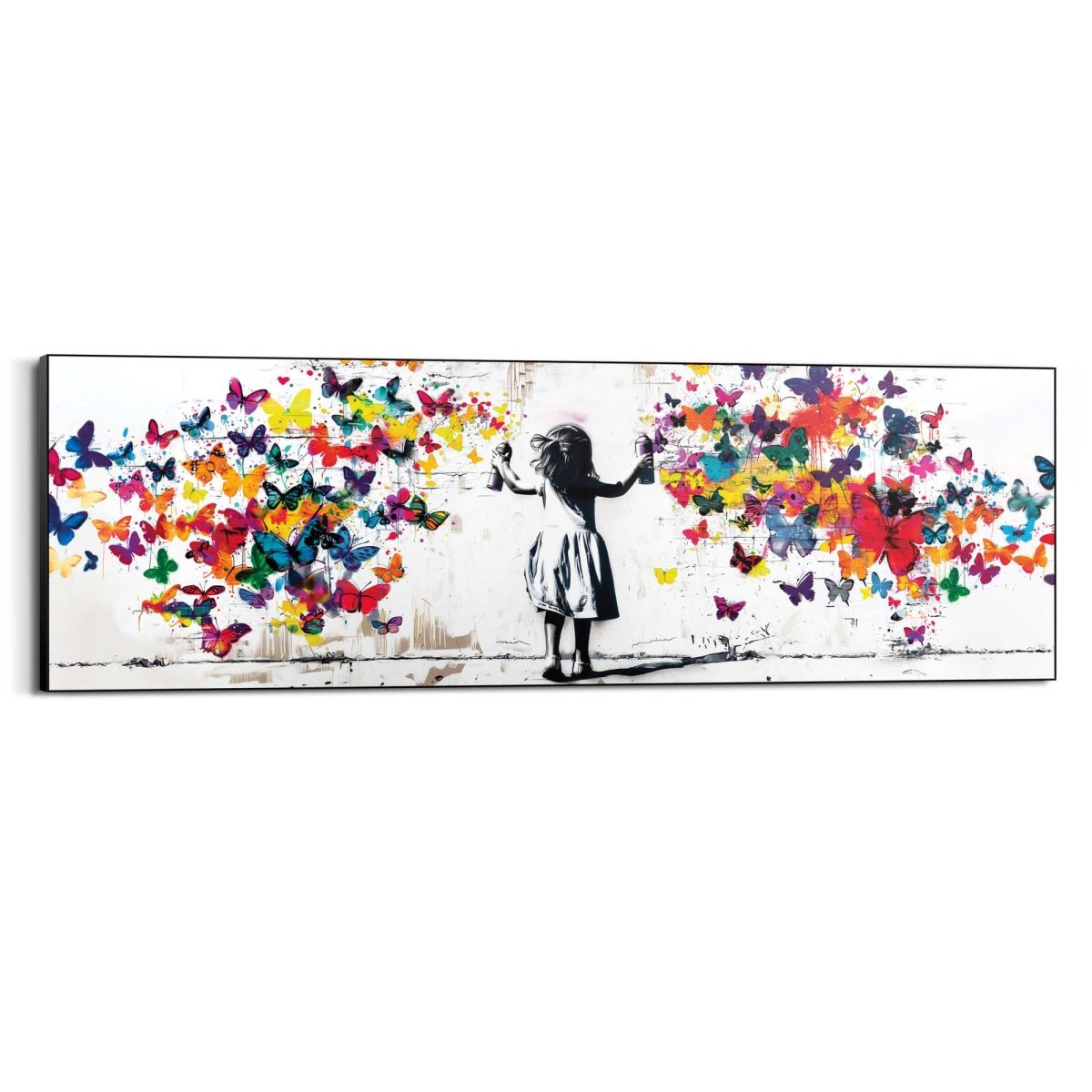Schilderij Wolk van vlinders 52x156 - Reinders