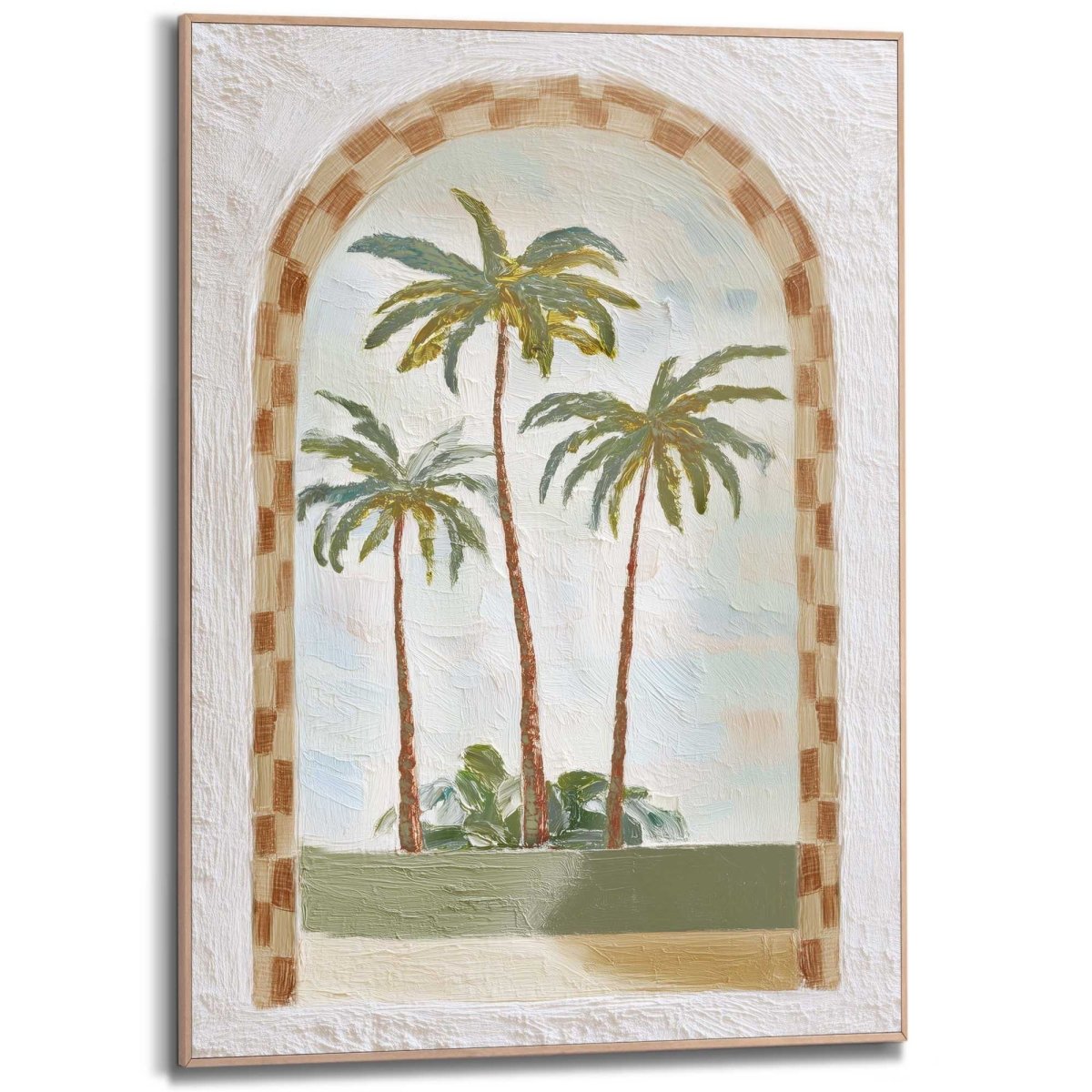 Schilderij Zonnige Palmen 70x50 - Slim Frame - Reinders