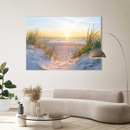 Schilderij Zonsondergang bij de duinen 100x140 - Reinders