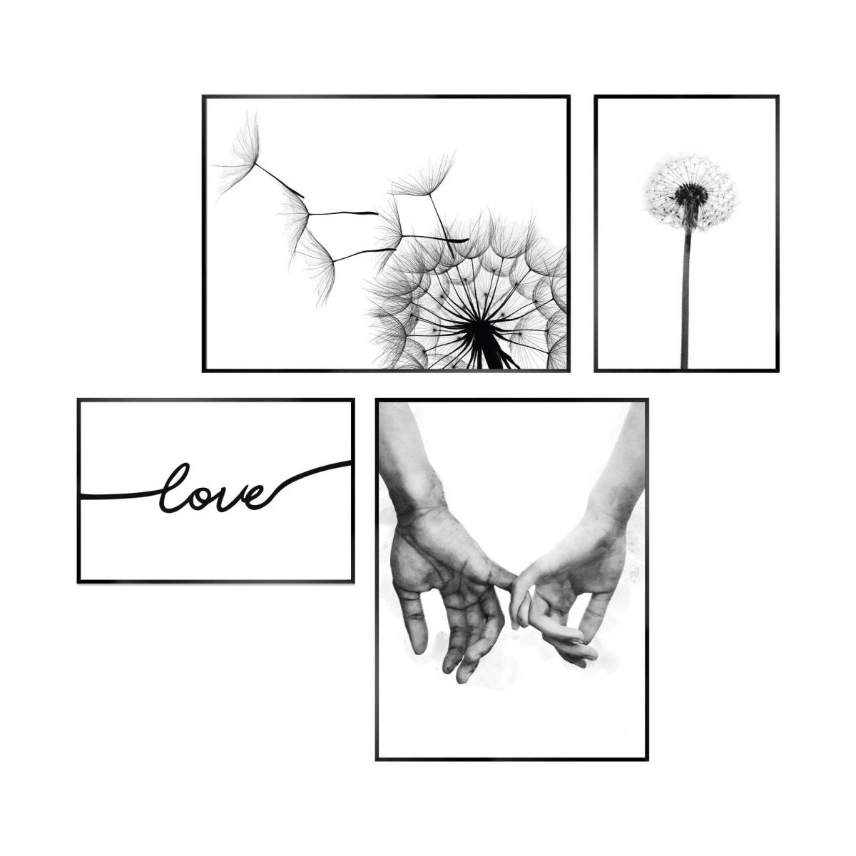 Schilderijen set Love 40x30 - Slim Frame - Reinders