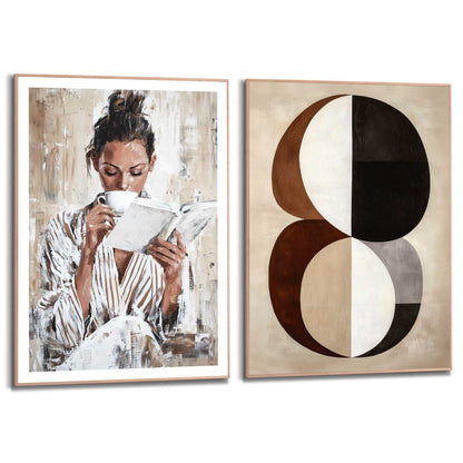 Schilderijen set Ontspannen 70x50 - Slim Frame - Reinders