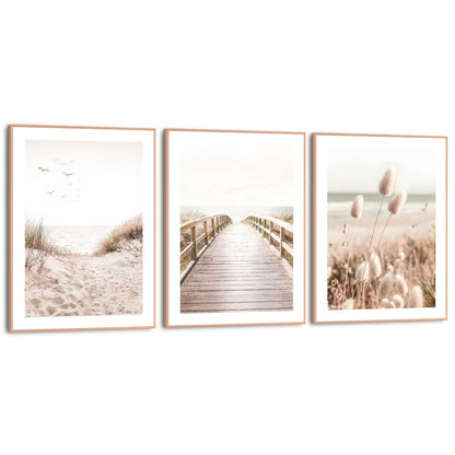 Schilderijen set Strand Kust 40x30 - Reinders