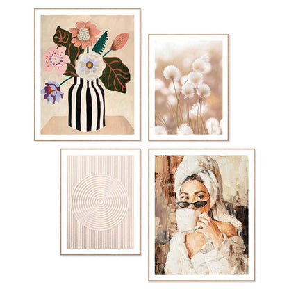 Schilderijen set Zondagochtendgevoel 50x40 - Slim Frame - Reinders