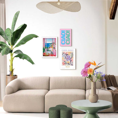Set wanddecoratie in diverse formaten Zomer aan Zee 40x30 - Slim Frame - Reinders