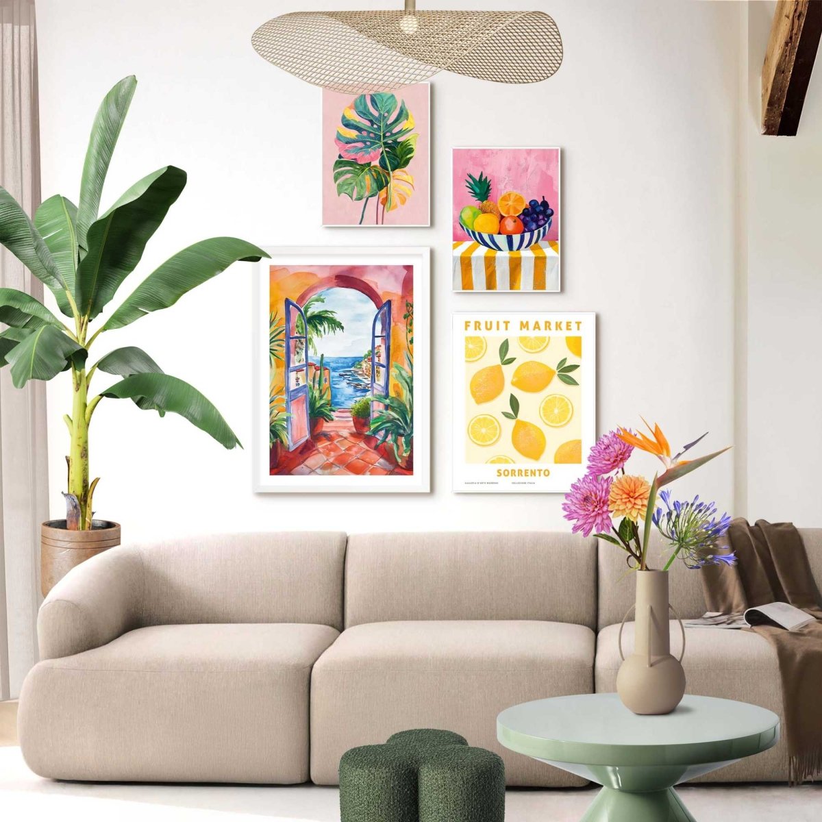 Set wanddecoratie in diverse formaten Zomer in huis 70x50 - Slim Frame - Reinders