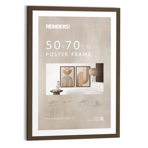 Wissellijst hout poster 50x70 walnoot