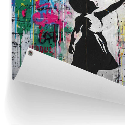 Tuinposter Balloon Girl Grafitti 80x60 - Reinders