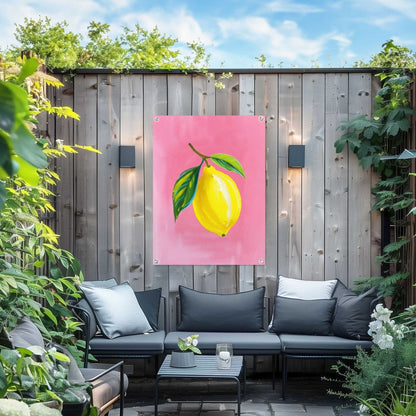 Tuinposter Lemon on Pink 80x60 - Reinders