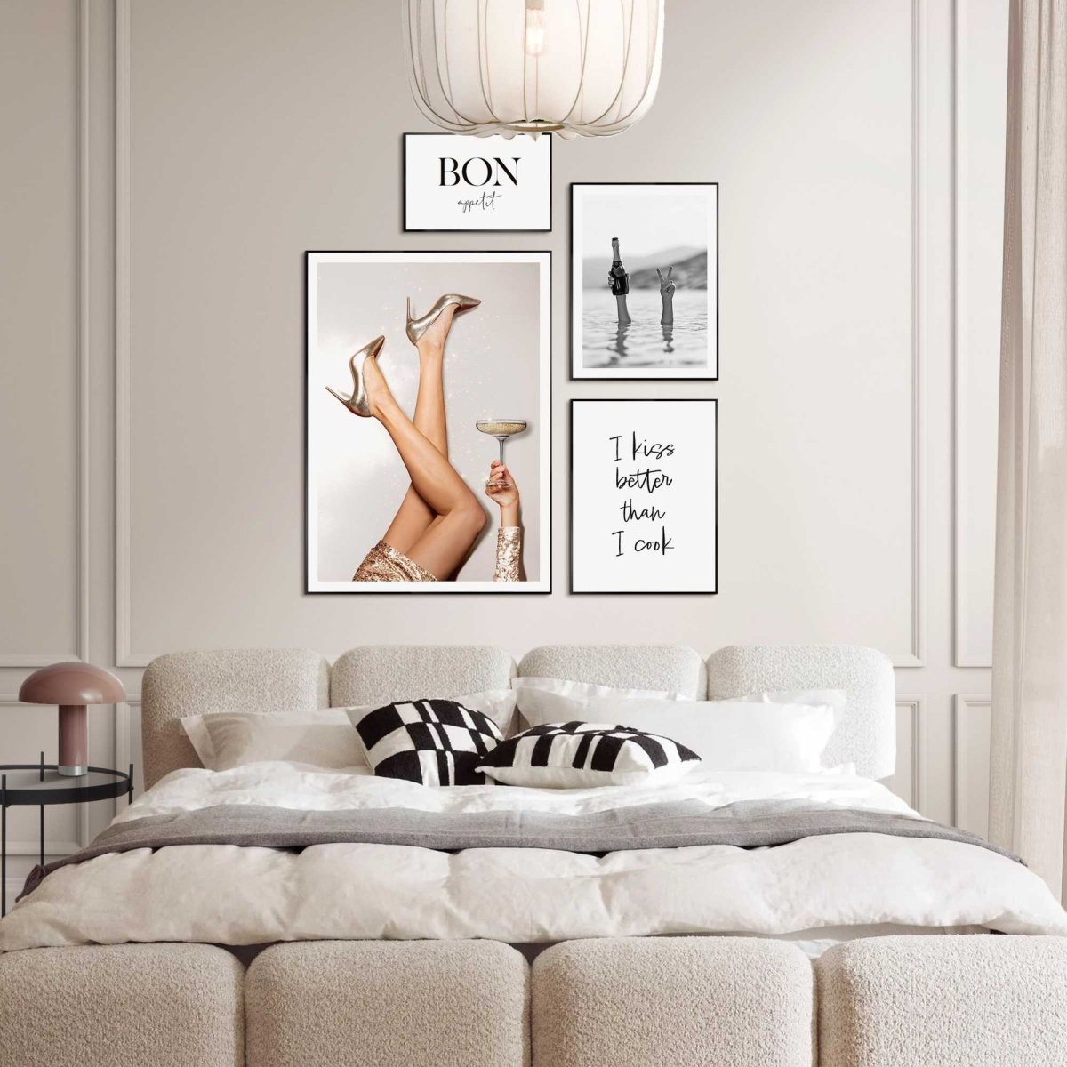 Wanddecoratieset in verschillende formaten Vier het moment 70x50 - Slim Frame - Reinders