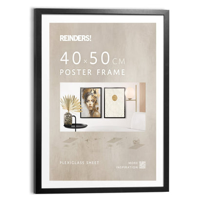 Wissellijst hout poster 40x50 zwart - Wissellijst - Reinders