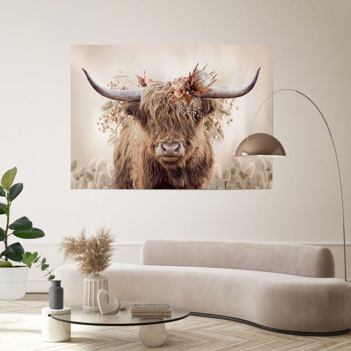XXL Poster Floral Highlander 100x140 - Reinders