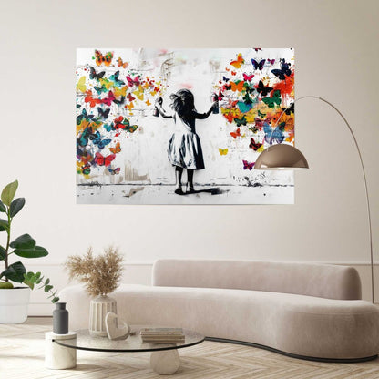 XXL Poster Graffiti vlinders 100x140 - Reinders