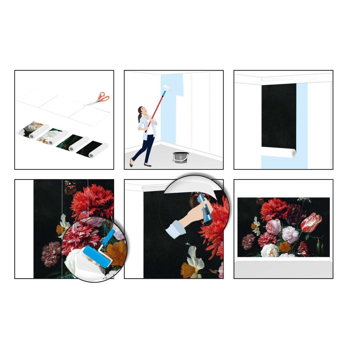 Fotobehang De Heem Stilleven met bloemen 260x384 - Reinders