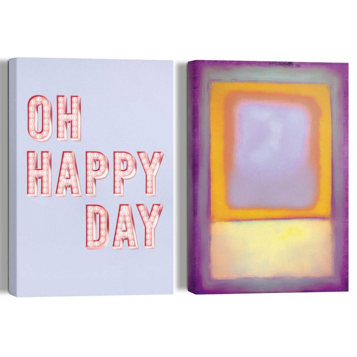 Giclee on Canvas Schilderijen set Happy Day 30x20 - Reinders