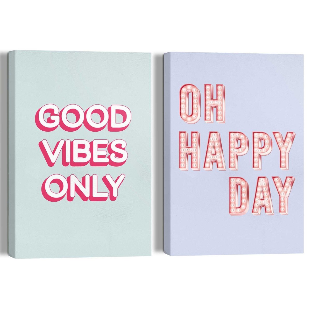 Giclee on Canvas Schilderijen set Happy Vibes 30x20 - Reinders