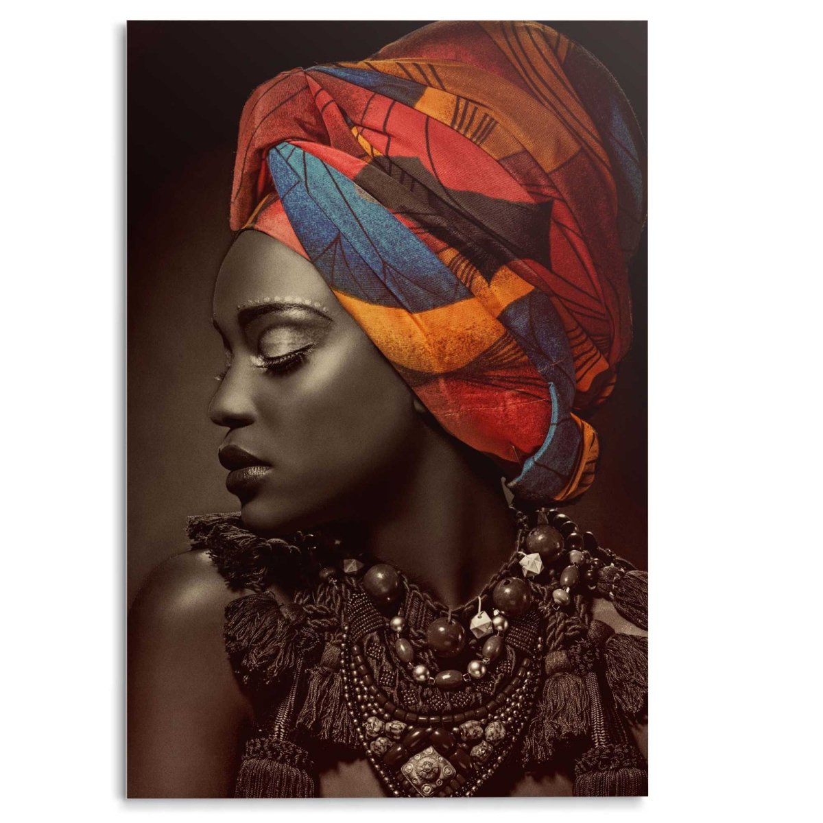 Glasschilderij Afrikaanse Vrouw 116x78 - Reinders