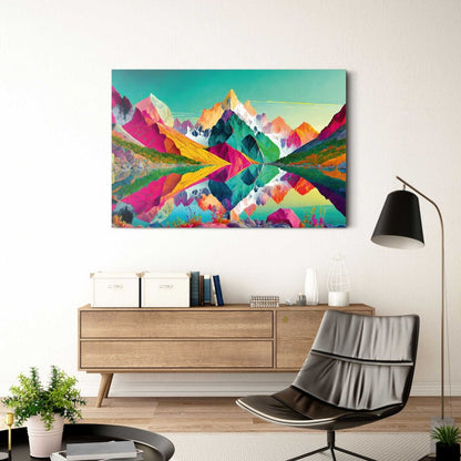 Glasschilderij Bright Mountains 78x116 - Reinders