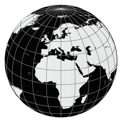 Glasschilderij Geometrische wereldbol 70 Rond - Reinders