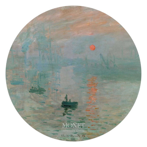 Glasschilderij Monet Zonsopgang 70 Rond