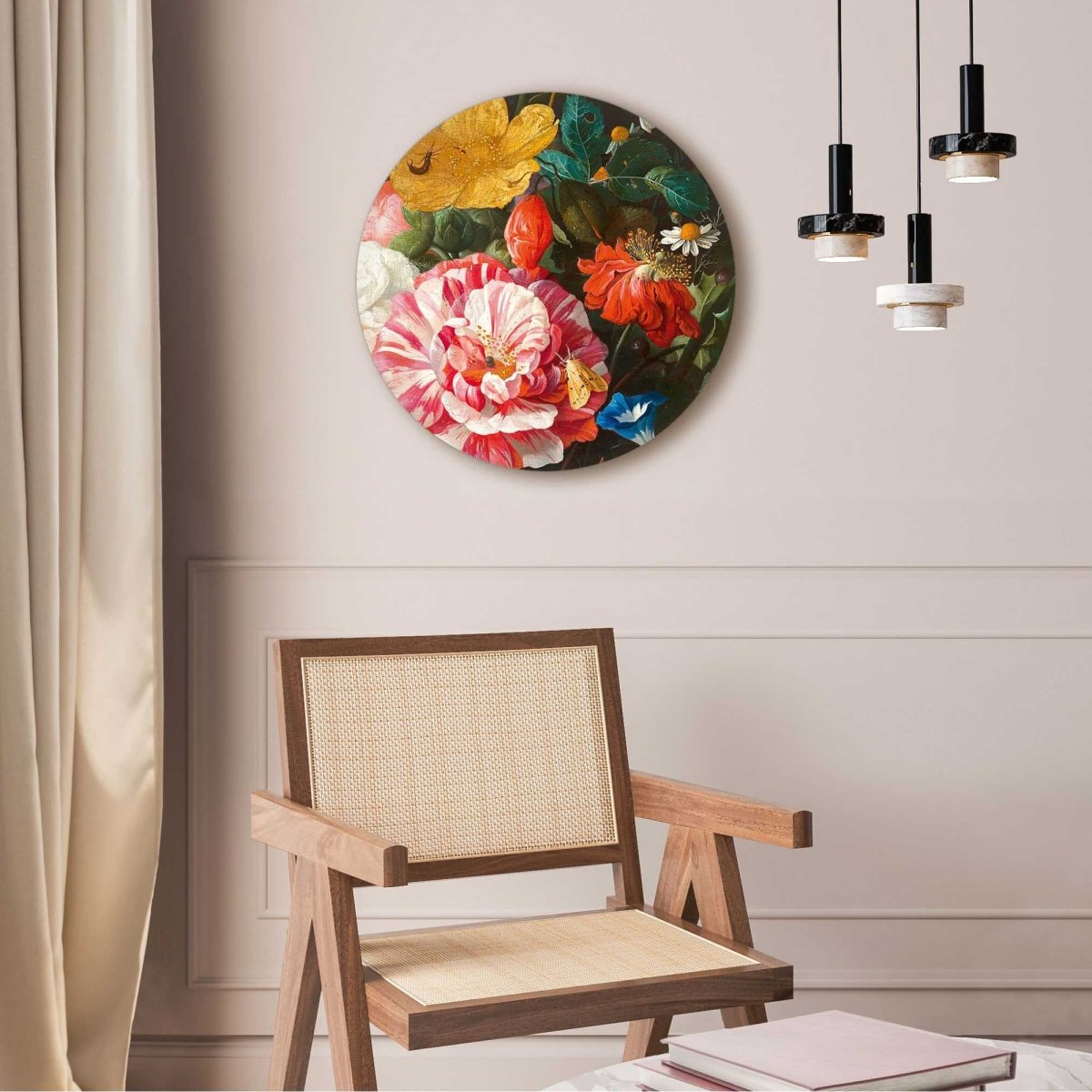 Plexiglasschilderij De Heem Bloemen 50 Rond - Reinders