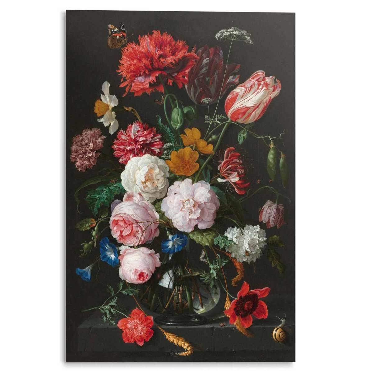 Plexiglasschilderij De Heem Stilleven met bloemen 120x80 - Reinders