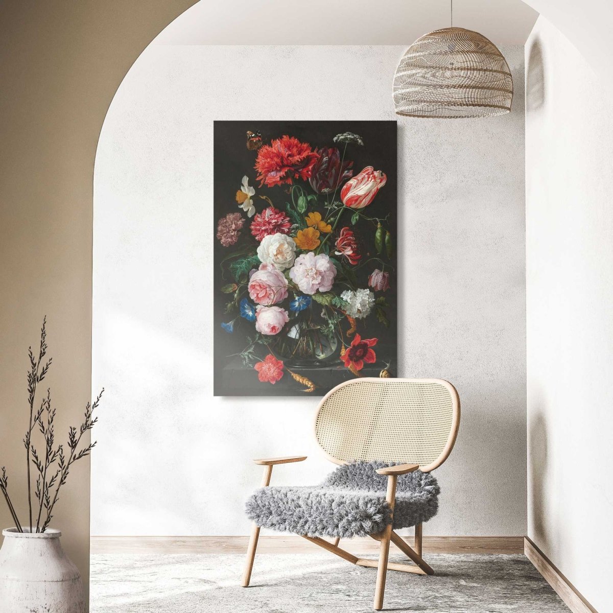 Plexiglasschilderij De Heem Stilleven met bloemen 120x80 - Reinders