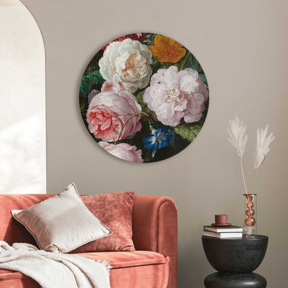 Plexiglasschilderij De Heem Stilleven met bloemen 70 Rond - Reinders