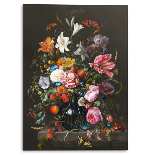 Plexiglasschilderij De Heem Stilleven met bloemen op vaas  140x100