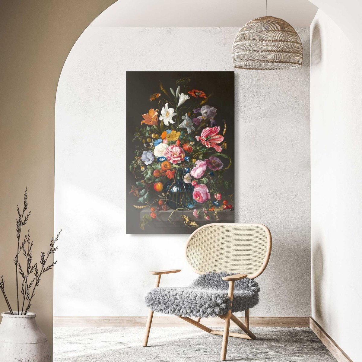 Plexiglasschilderij De Heem Vaas met bloemen 120x80 - Reinders