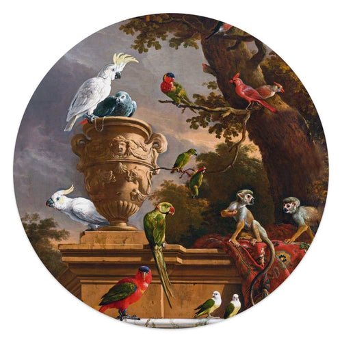 Plexiglasschilderij De Ménagerie Melchior d´Hondecoeter 50 Rond