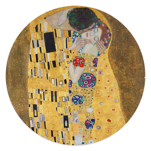 Plexiglasschilderij Klimt De Kus 50 Rond