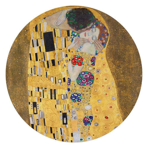 Plexiglasschilderij Klimt De Kus 70 Rond