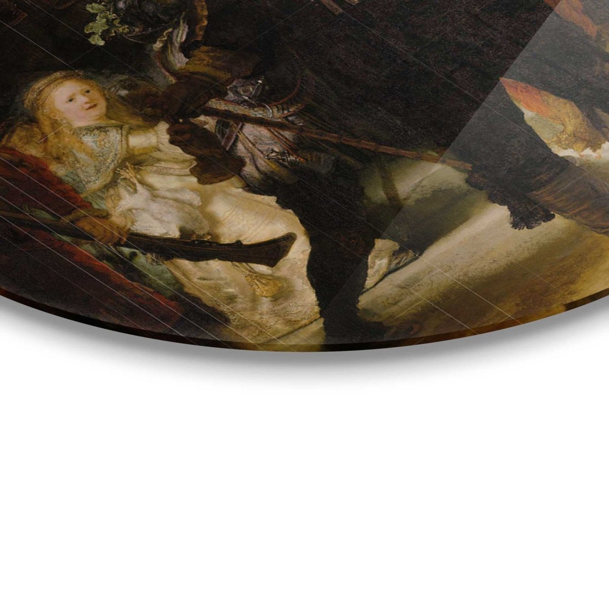 Plexiglasschilderij Rembrandt Nachtwacht 70 Rond - Reinders