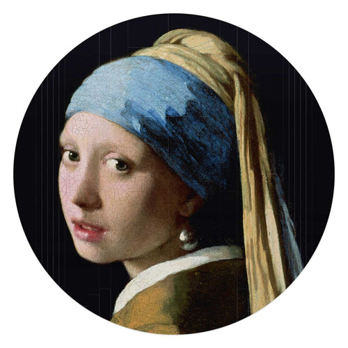 Plexiglasschilderij Vermeer Meisje met de parel 70 Rond