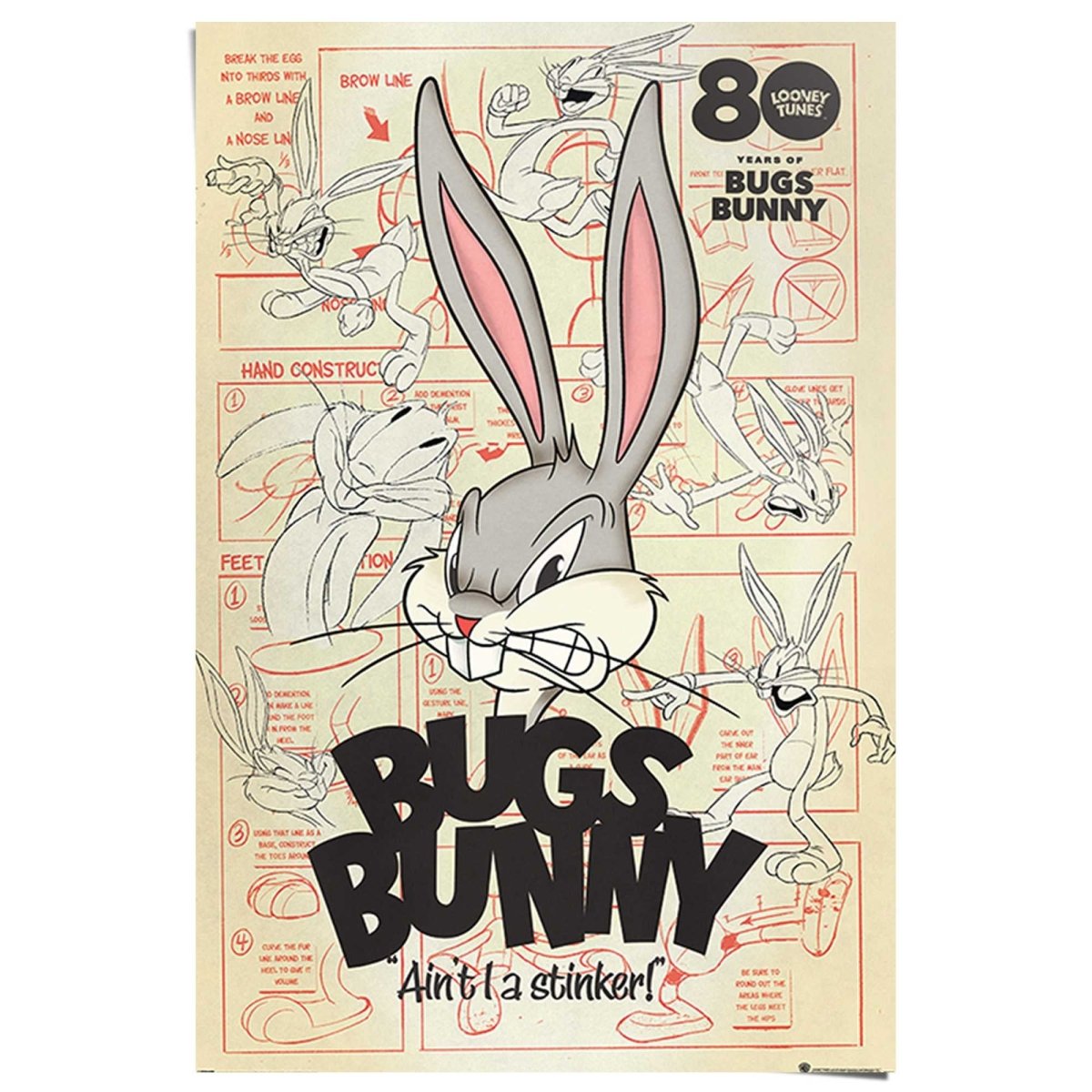 Poster Bugs Bunny aint I a stinker 91,5x61 - Reinders