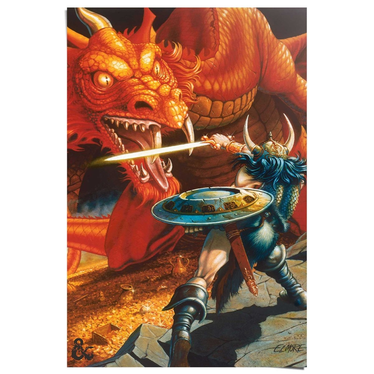 Poster Dungeons & Dragons - classic red dragon battle 91,5x61 - Reinders