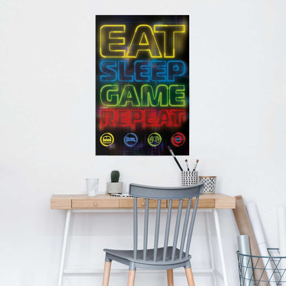 Poster Eat Sleep Game Repeat 91,5x61 - Reinders