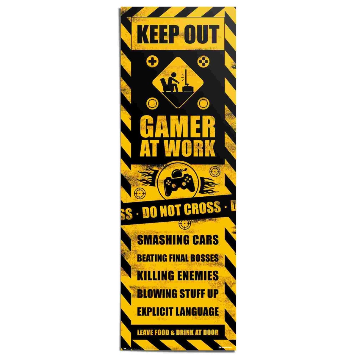 Poster Gaming Caution 158x53 - Reinders