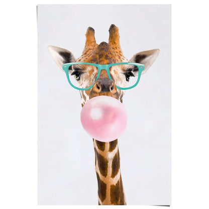 Poster Giraffe Bubblegum 91,5x61 - Reinders