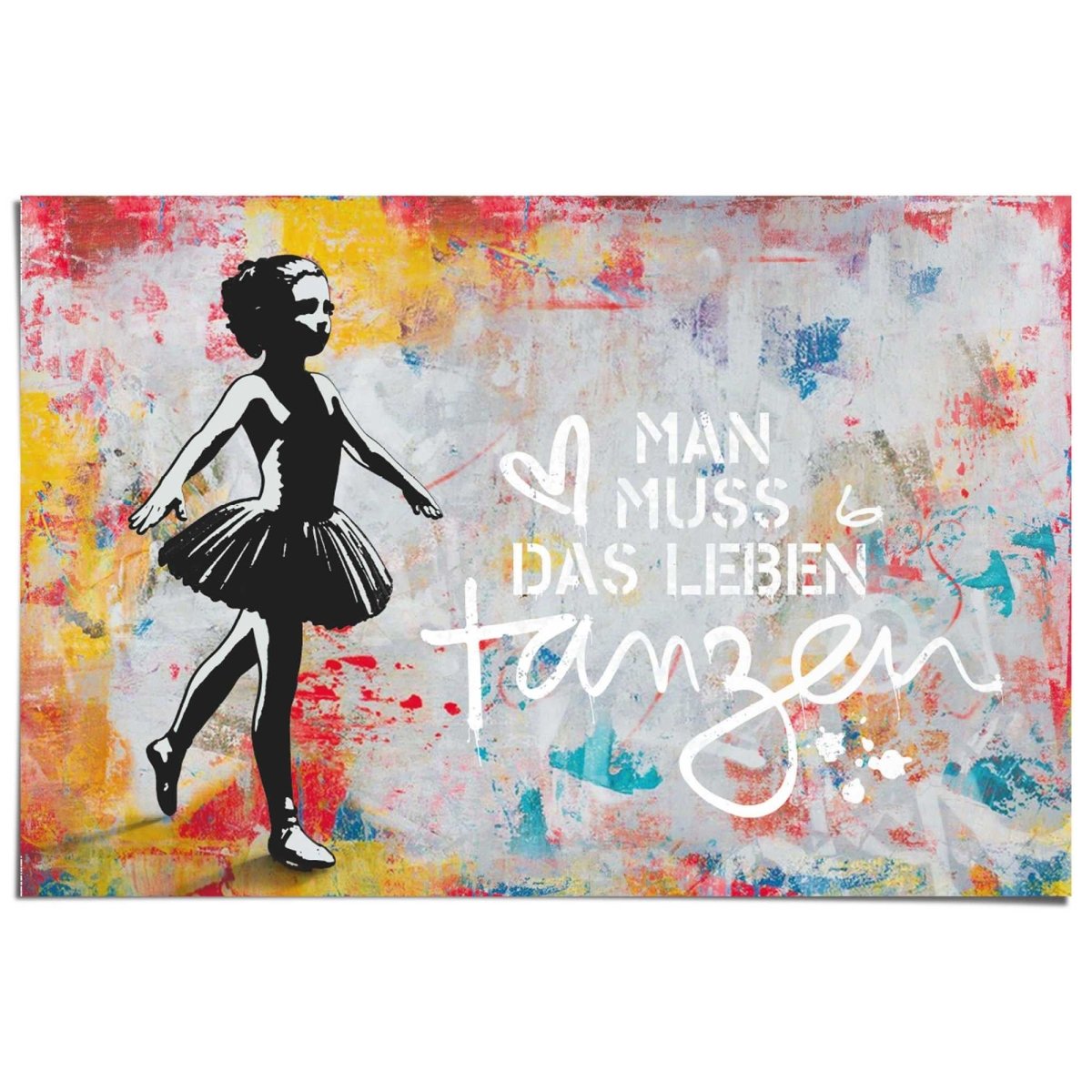 Poster Graffiti ballerina 61x91,5 - Reinders