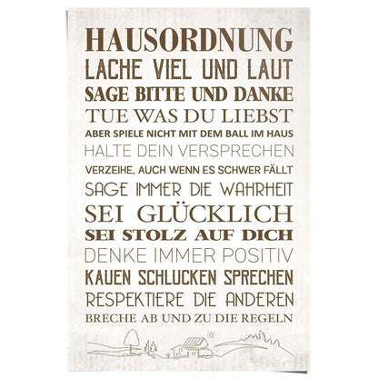 Poster Hausordnung 91,5x61 - Reinders
