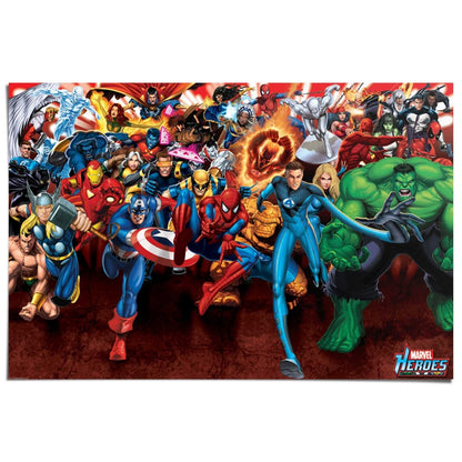 Poster Marvel Heroes aanval 61x91,5 - Reinders