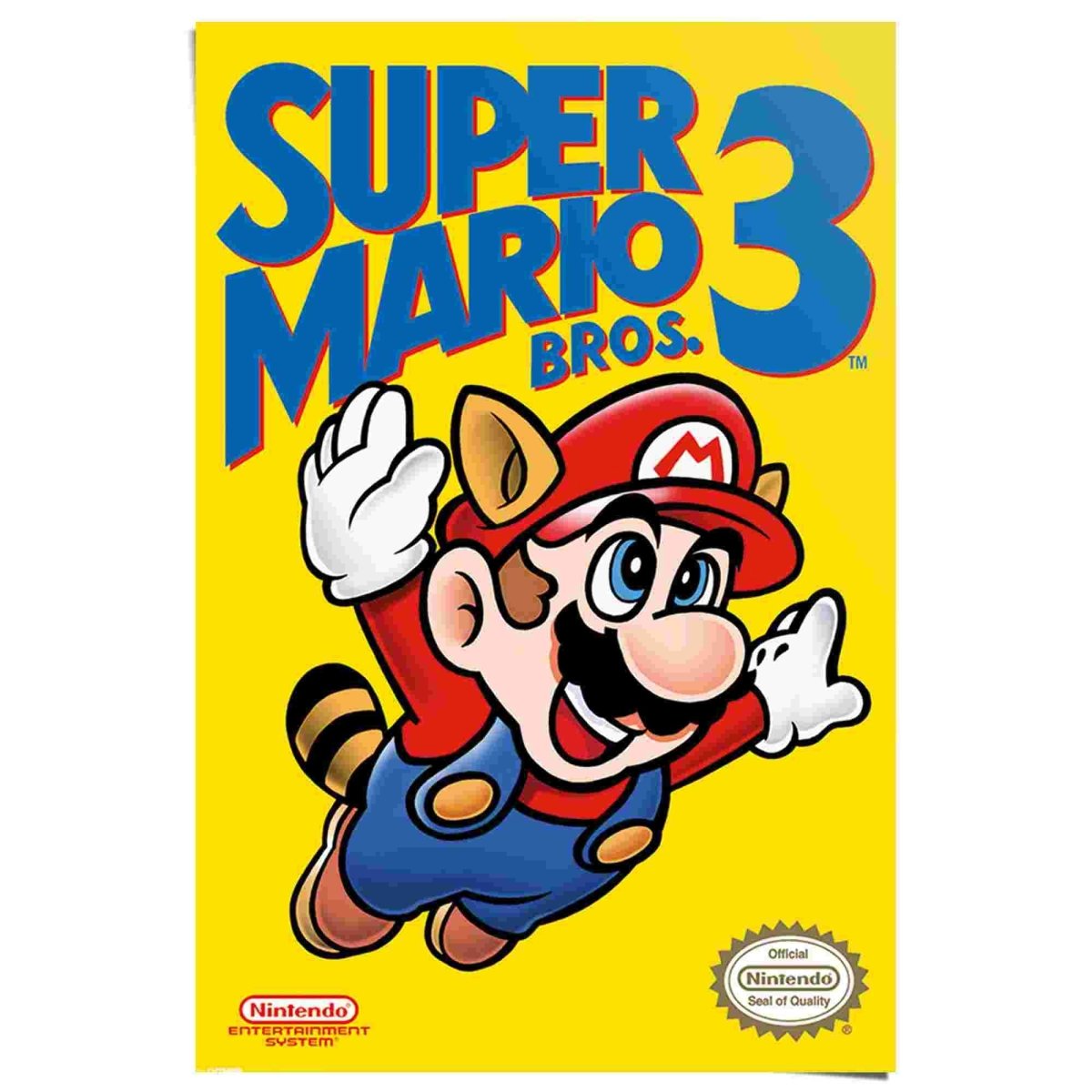 Poster Super Mario Bros 3 - NES cover 91,5x61 - Reinders