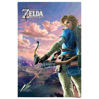 Poster Zelda Breath Of The Wild - hyrule scene landscape 91,5x61 - Reinders