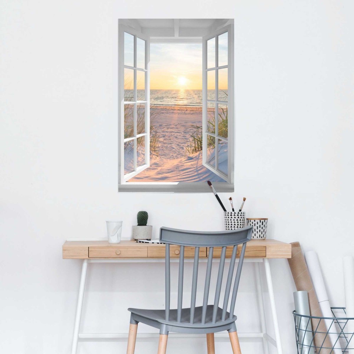 Poster Zonsondergang door het raam 91,5x61 - Reinders
