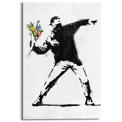 Schilderij Banksy - flower bomber 90x60 - Reinders