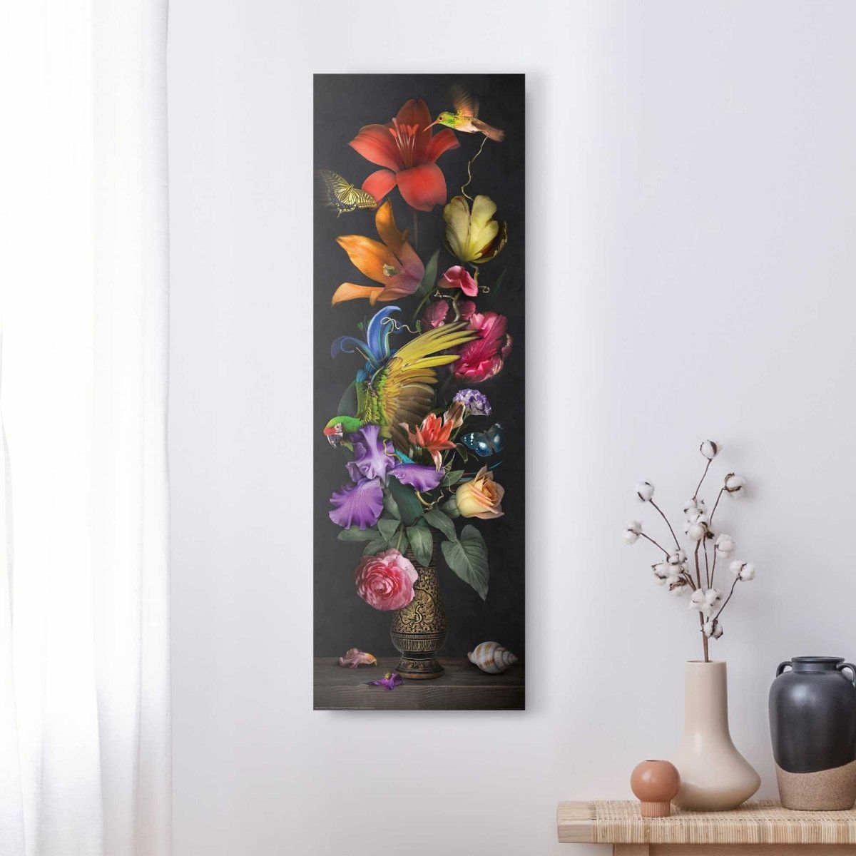 Schilderij Bloemenvaas 90x30 - Reinders