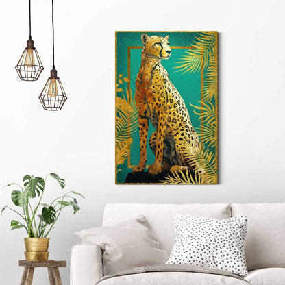 Schilderij Cheetah Pose 90x60 - Reinders